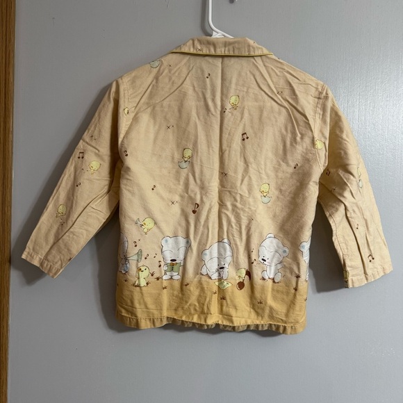BaBu Cartoon Pajama Set in Beige and Yellow Size 9 - Picture 8 of 14